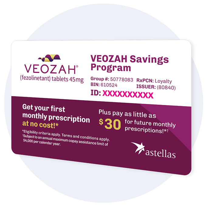 Veozah Savings Card