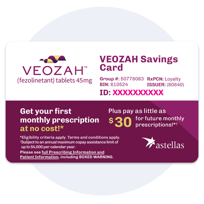 Veozah Savings Card
